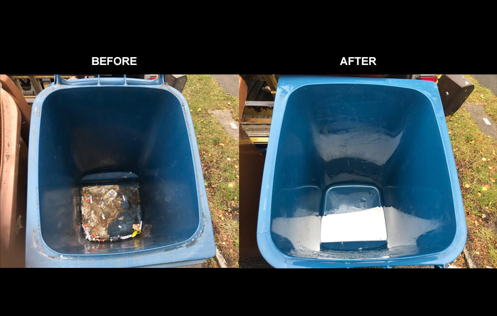 before and after bin cleaning